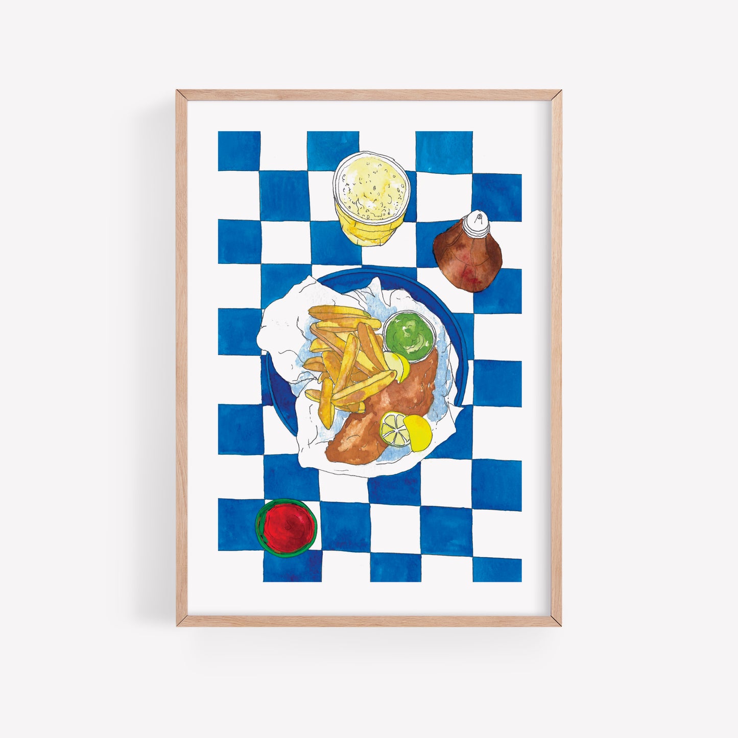 Fish and Chips Art Print