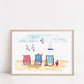 British Beach Life Art Print