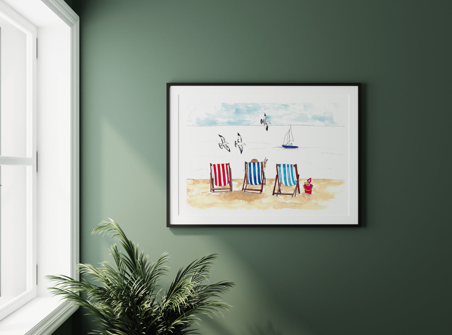 British Beach Life Art Print