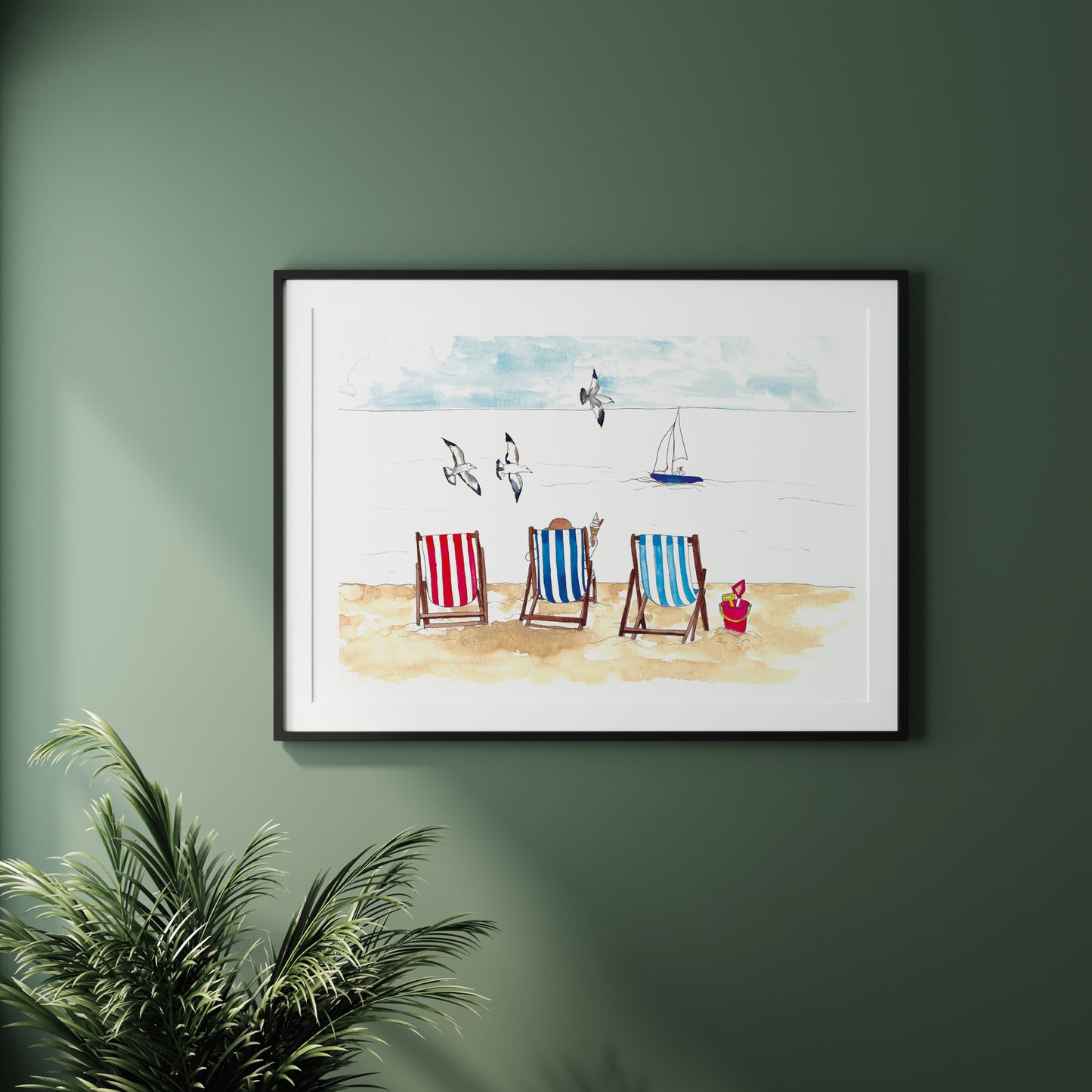 British Beach Life Art Print