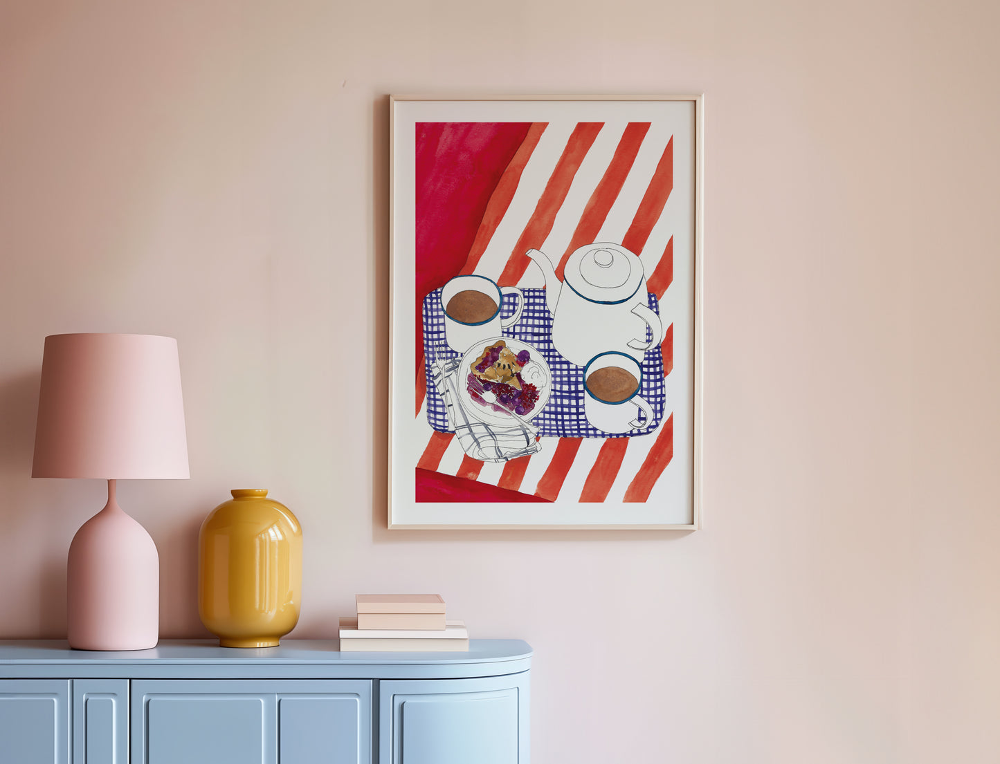 Cosy Tea and Crumble Art Print