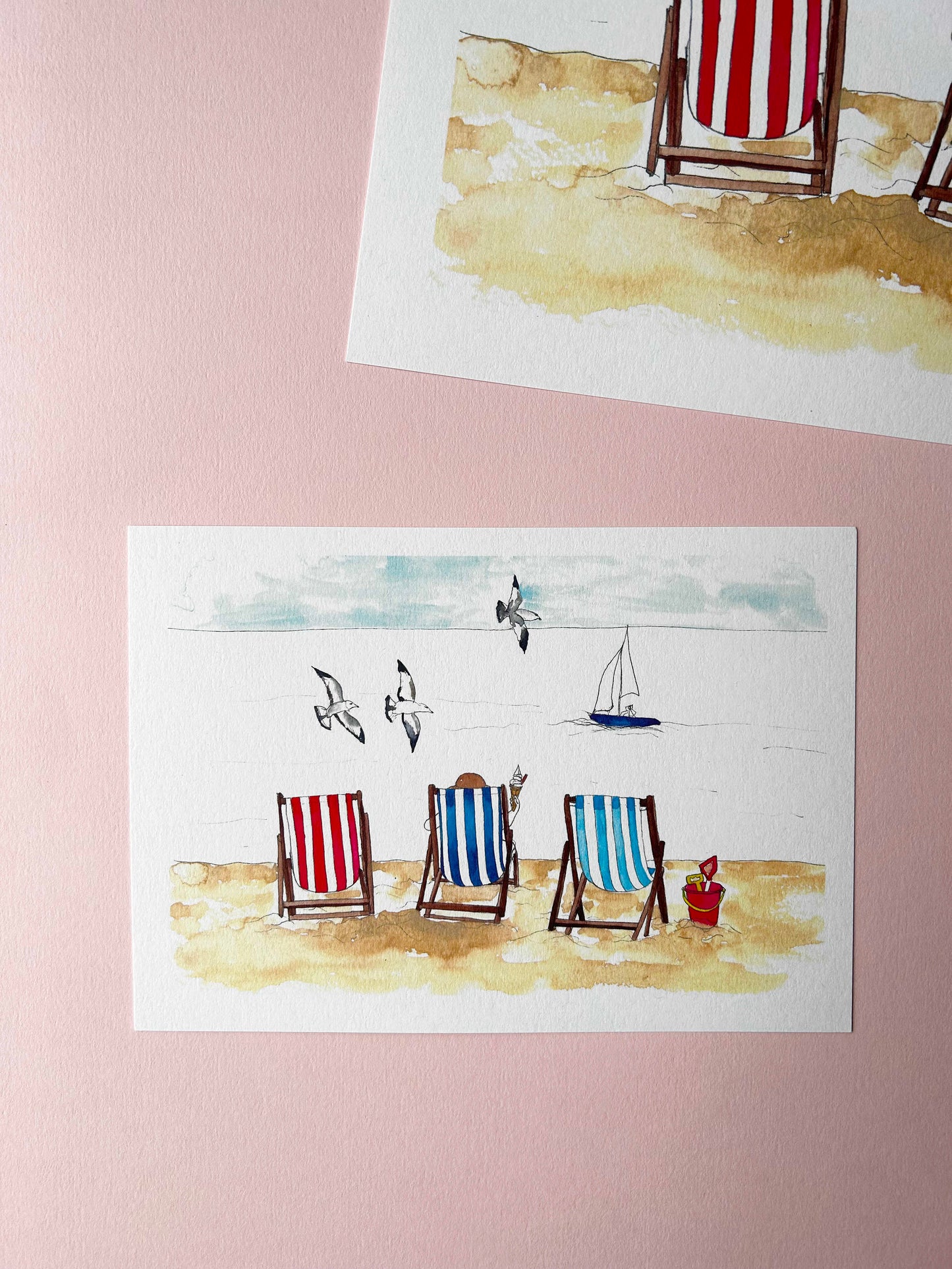 British Beach Life Art Print