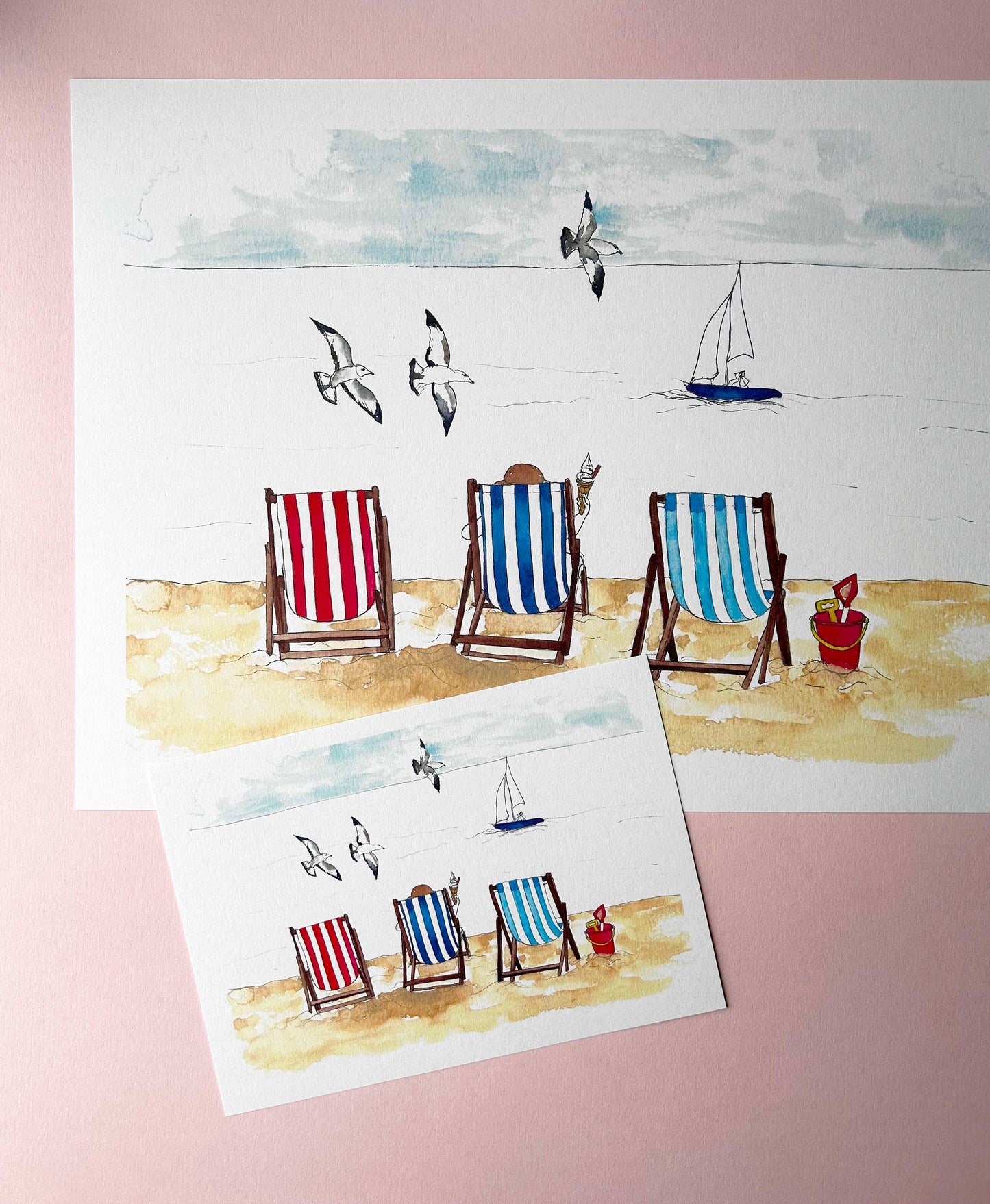 British Beach Life Art Print