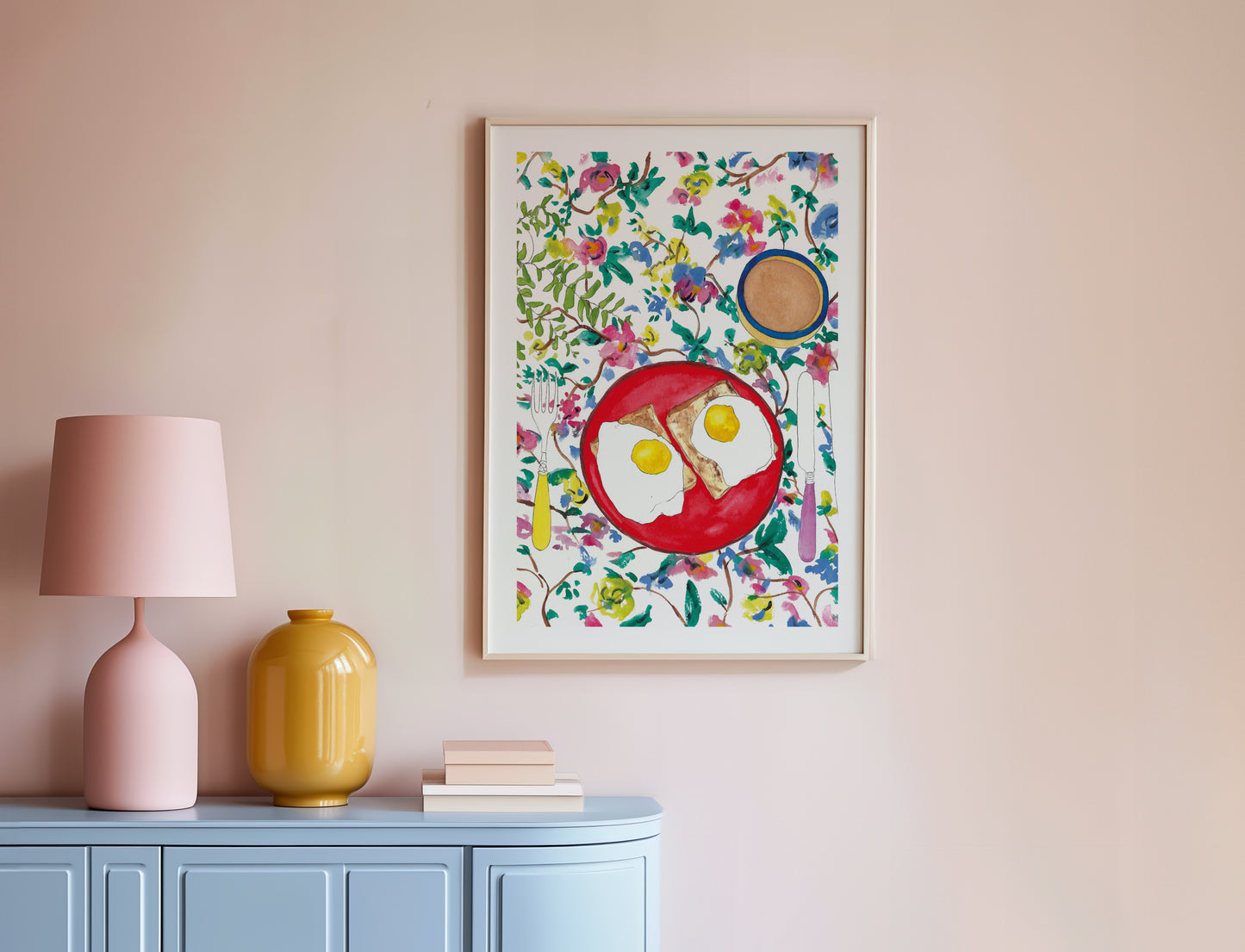 Eggs on Plate Art Print