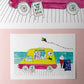 Ice Cream Van at British Seaside Art Print