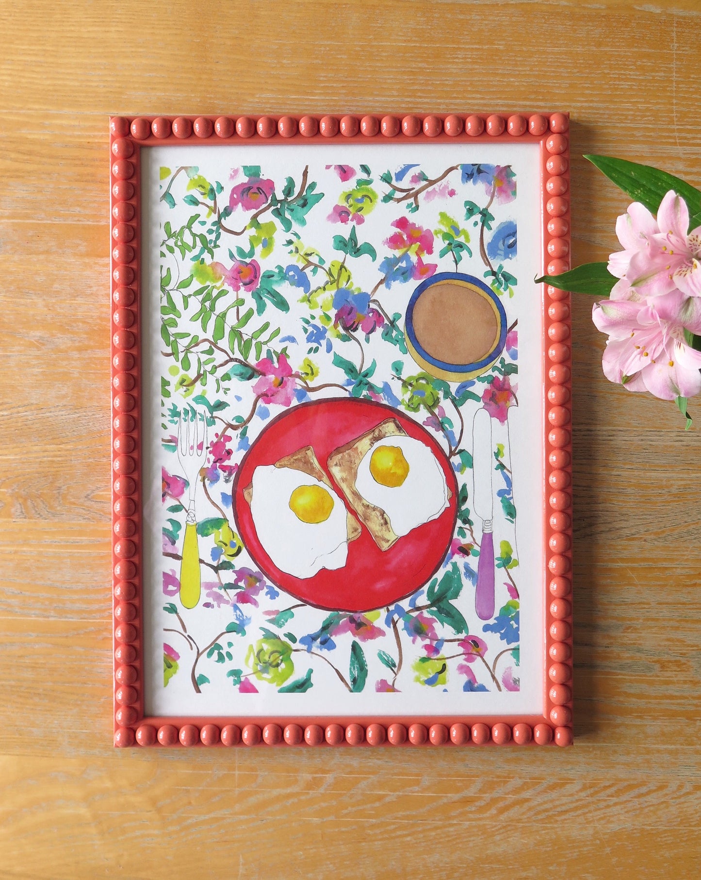 Eggs on Plate Art Print